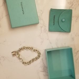 Tiffany chain bracelet with lock